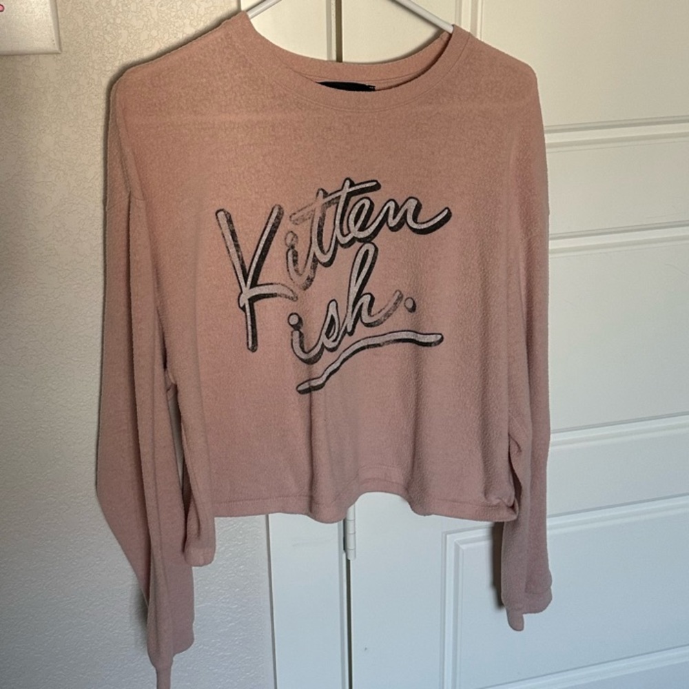 Kittenish Pink Long Sleeve Top